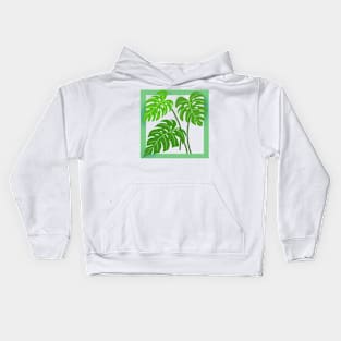 Green leaves Kids Hoodie